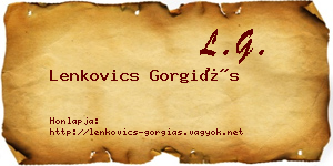 Lenkovics Gorgiás névjegykártya